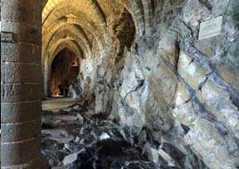 Chillon castle lowest floor. Montreaux, Geneva