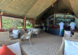 A view of the bar area on Makanudu Island in the Maldives