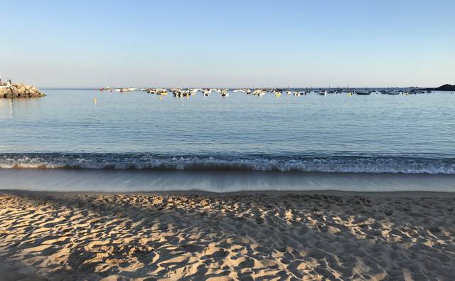 catalonia - llafranc beach in the evening