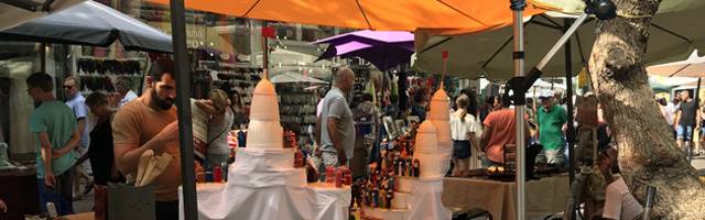 A Tel Aviv market called the Shuk, before our trip to the Dead Sea