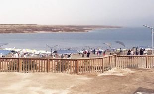 The Dead Sea's public beach at Kalia
