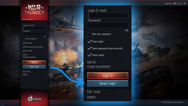 Ensure that you log into War Thunder via your Steam account.
