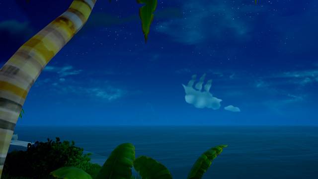 a galleon shaped cloud in the sea of thieves