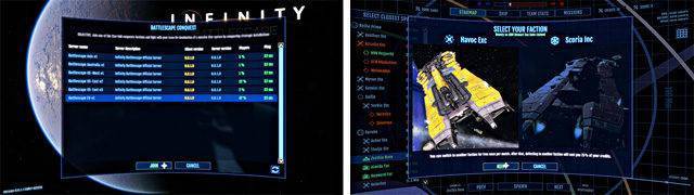 Infinity Battlescape faction selector